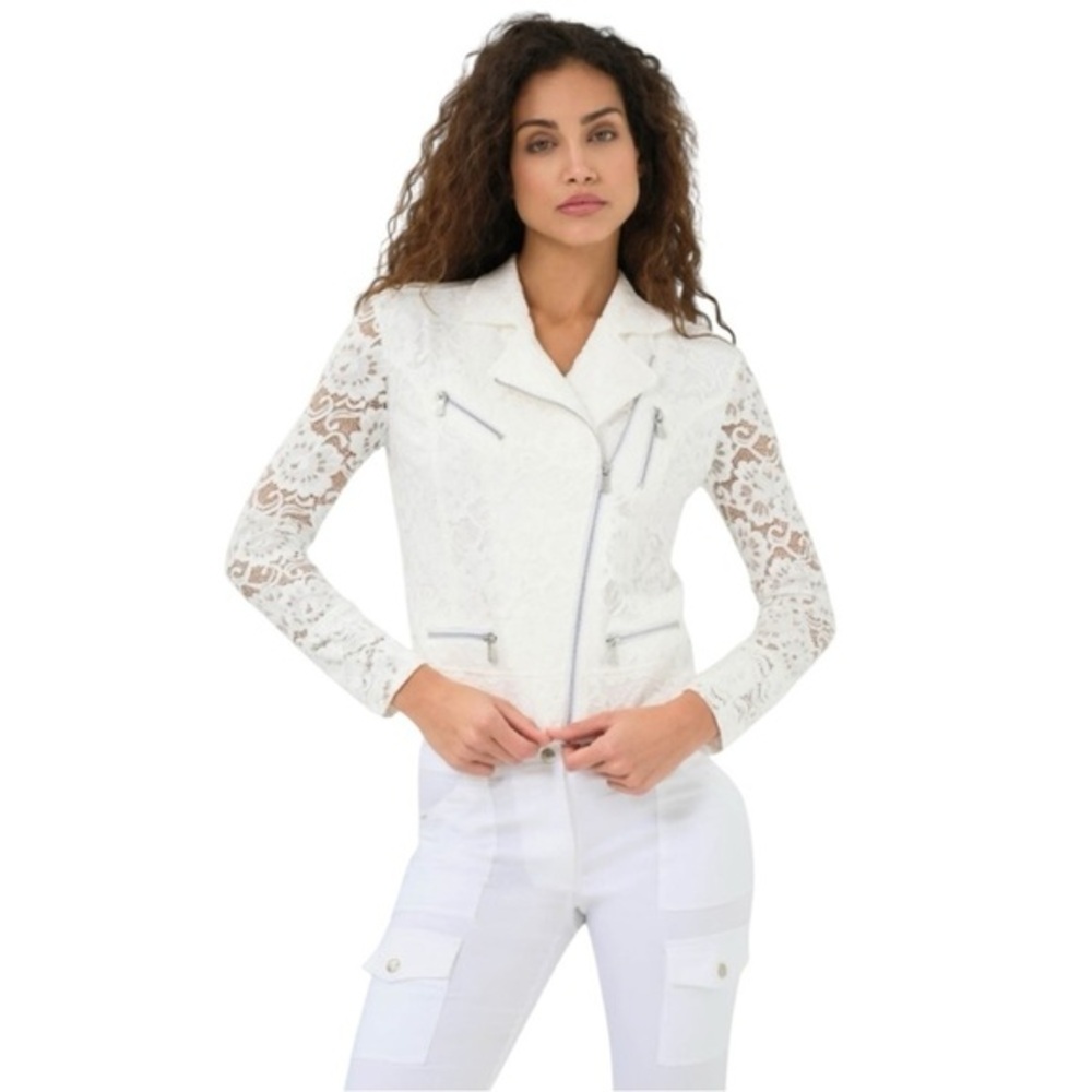 NWT Anatomie Solita Lace Moto Jacket Size Medium SO CUTE